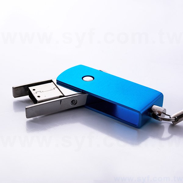 隨身碟-商務禮贈品-藍色交叉旋轉金屬USB隨身碟-客製隨身碟容量-採購推薦股東會贈品-8405-7